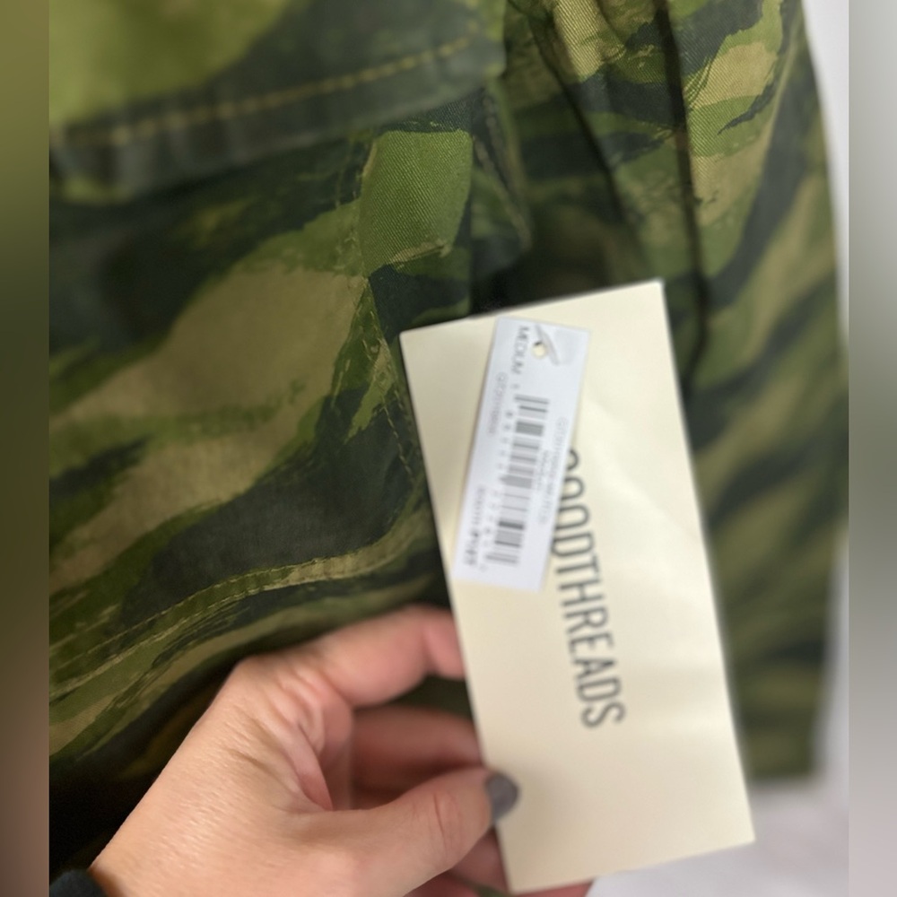 NWT Goodthreads Camo Drawstring Utility Military Jacket Coat Medium - Picture 11 of 12
